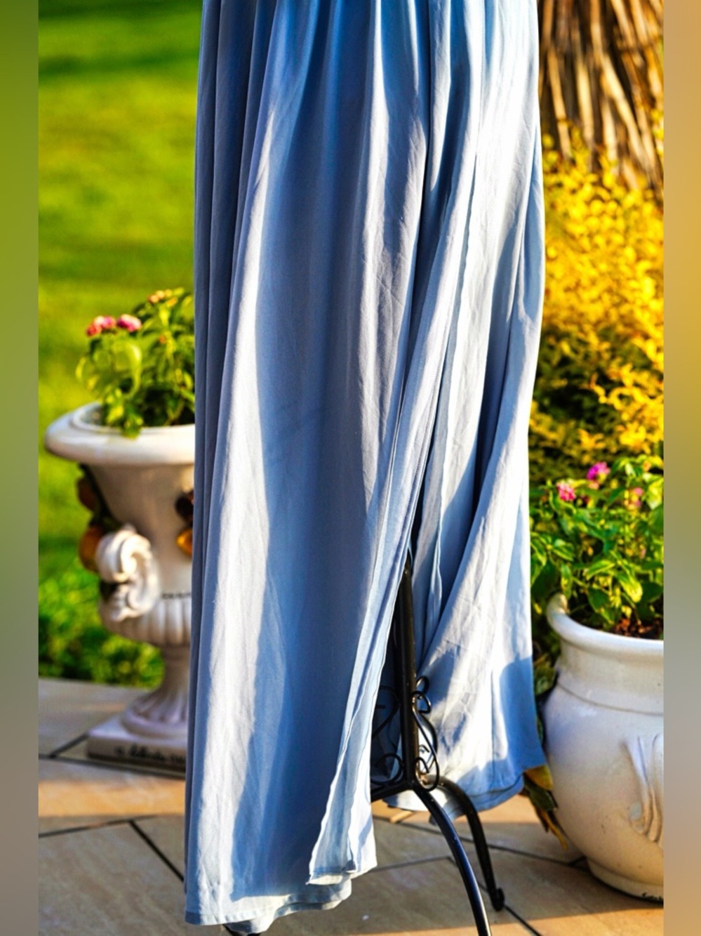 Lulus Infinity Convertible Maxi Dress - Dusty Blue - Size Small - AS IS - Picture 2 of 6